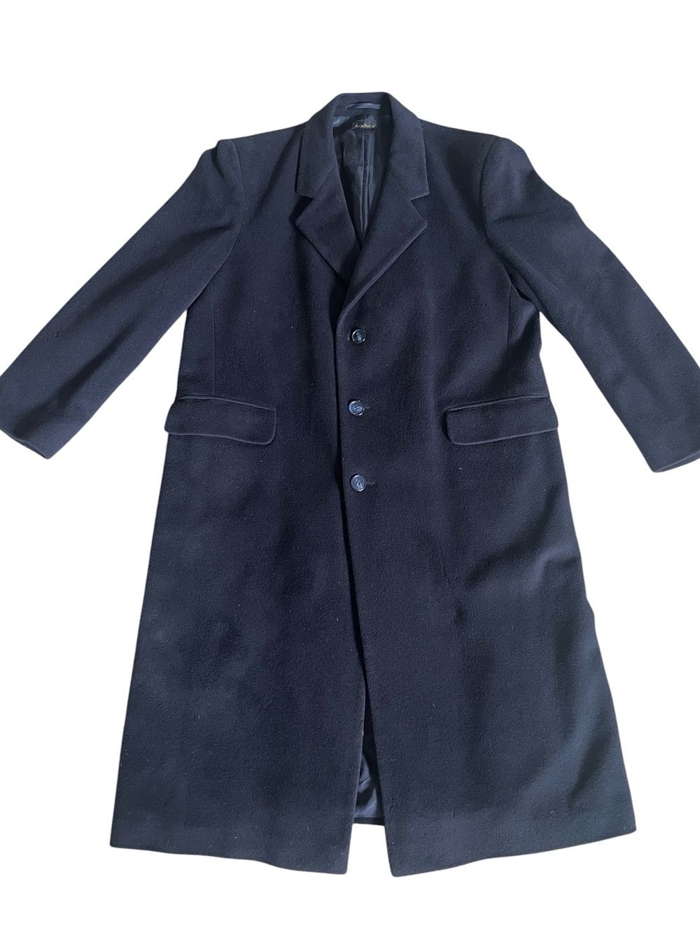 Cashmere Wool Blend Black Over Coat